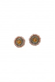 Beaded Dot Stud Earrings